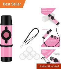 Professional Pink Kazoo Musical Instrument - 6 Extra Reeds  Lanyards Included