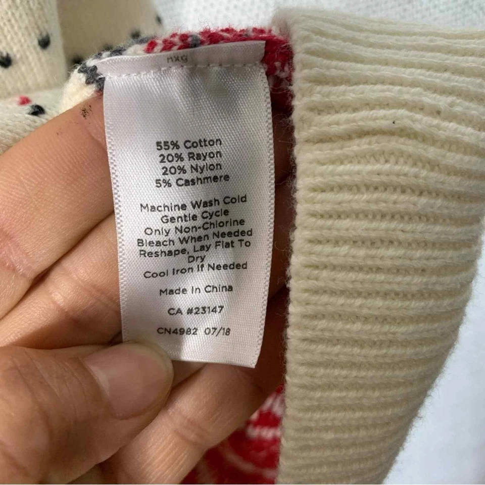 Suéter Talbots Fair Isle Nordic Cashmere mezcla algodón talla XL Foto 4 de 4