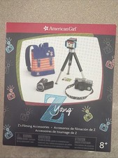 American Girl Doll Z Yang's Filming Accessories Set Backpack, Camera, Tripod new