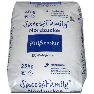 (1,36 /1kg) Weißer Zucker 25 kg Sack