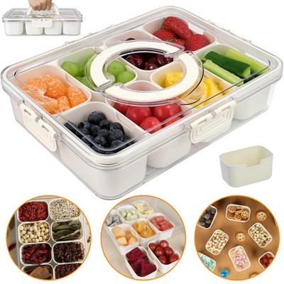 Snackle Box Snackbox Unterteiltes Serviertablett Snackteller Gewürzbox & Deckel