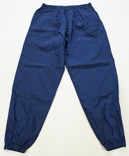 Rare Vintage NIKE Tonal Spell Out Nylon Track Pants 90s 2000s Navy Blue Large L