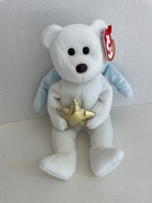 STAR THE BEAR ty BEANIE BABY BLUE WINGS/GOLD STAR MWMT 2002