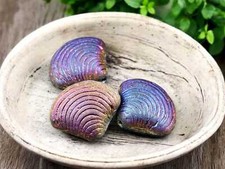 15x18mm Metallic Volcano Czech Glass Sea Shell Beads 8 Beads