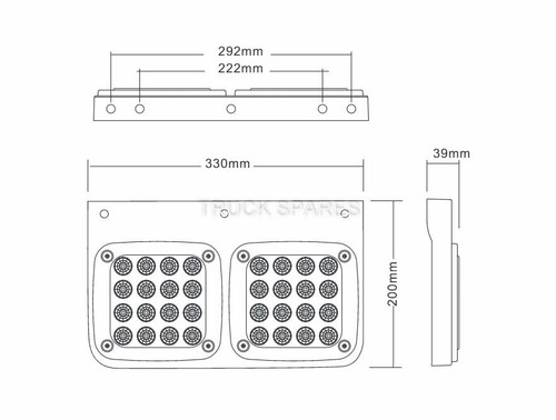 HINO LED TRUCK TAIL LIGHT 24V (PLASTIC) ~ A PAIR (LEFT & RIGHT) - Picture 5 of 5