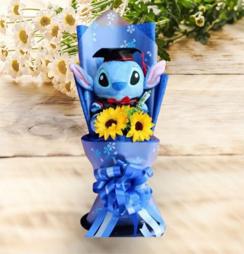 Graduation Stitch Plush Bouquet – Unique Graduation Gift for Stitch Fans!