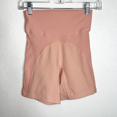 Aerie Shorts Women Medium Goals Bike Short Hi Rise 7” Coral