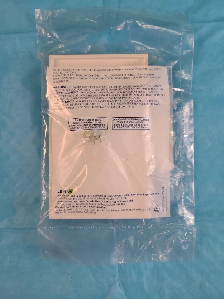 Leviton 40981-00W-F-Connector WHITE Flush Mount Wall Plate-LOT OF 18 - Image 3 of 4