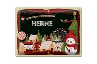 Blechschild Weihnachten GrüßE Aus Herne Geschenk Deko Schild 40X30 Cm