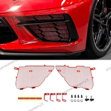 2Pcs Upgraded Front Radiator Guards Grille Mesh For Corvette C8 Z51 2020-2025