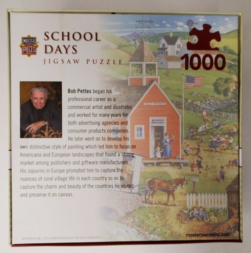 Obras maestras 1000 piezas rompecabezas días escolares Bob Pettes obras de arte paisaje - Imagen 4 de 12