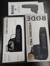 Rode VideoMic Pro on-camera Microphone BOX+PAPERS, NO HOT SHOE,NEAR MINT, TESTED