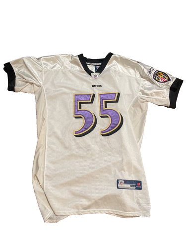 Terrell Suggs #55 Baltimore Ravens Embroidered Reebok Jersey White Sz Mens 50 - Picture 2 of 2