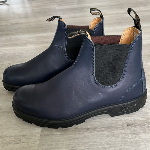 Blundstone 2246 Navy Black Leather Chelsea Boots Pull on Ankle Men’s 11 NEW - Picture 2 of 13