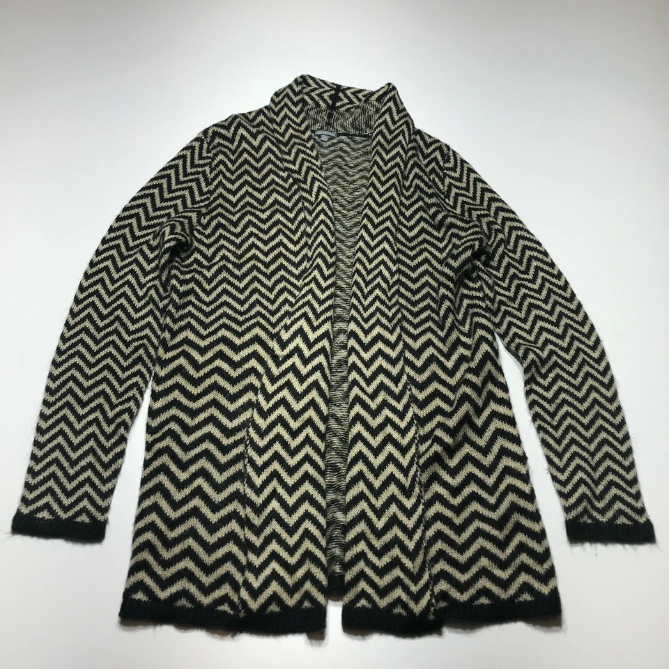 Cárdigan Charlotte Russe para mujer talla S estampado Chevron suéter largo frente abierto Foto 2 de 4