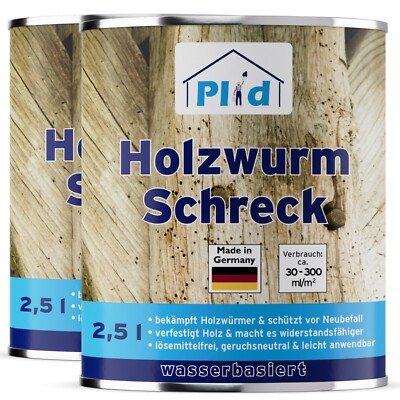 Holzwurm-Schreck farblos 5l/ Effektiver Holzschutz Holzwürmer & Holzbohrkäfer