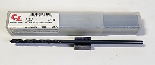 #11, 135 ° Point HSS Aircraft Extension Drills 12 Pak New Chicago Latrobe - Picture 3 of 4