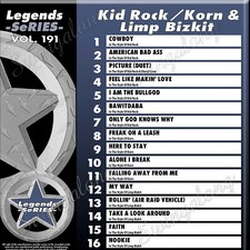 LEGEND SERIES KARAOKE CD G Vol-191 KID ROCK/KORN  LIMP BIZKIT IN PLASTIC NEW