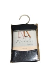 Danskin Freestyle Dance Footed Tights BLACK - Size 7-10 FK1431 SOS