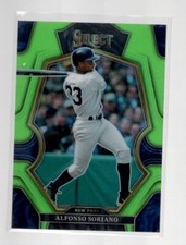 ALFONSO SORIANO 2023 PANINI SELECT NEON GREEN PRIZM CARD #177  /75
