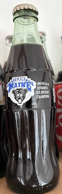 Coca-Cola 8oz Bottle Team Maine 1993 NCAA Division 1 Ice Hockey Champions