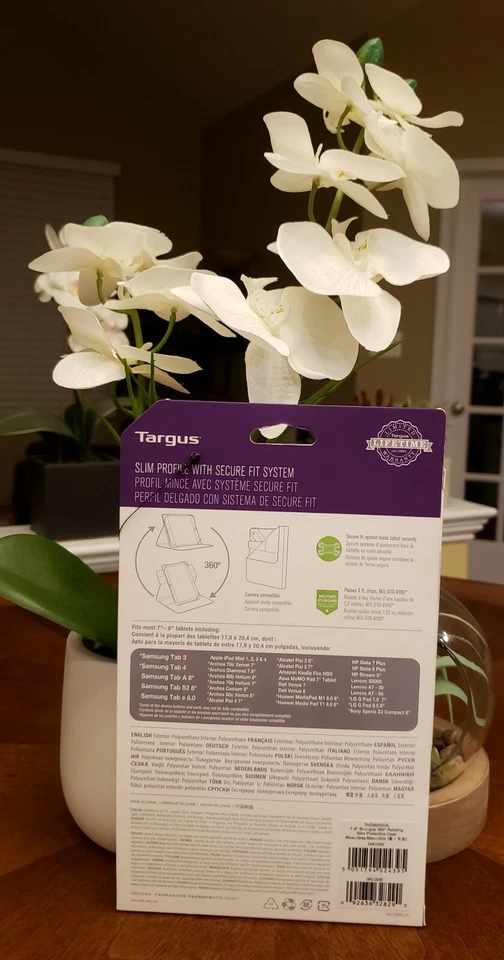 Targus Fit-n-Grip Universal 360 Estuche Giratorio para Tabletas de 7 - 8 Pulgadas - Totalmente Nuevo Foto 4 de 4