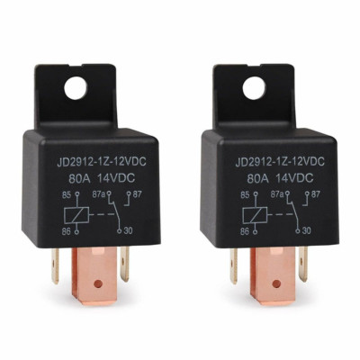 2pcs 5-Pin JD2912-1Z-12VDC 80A 14VDC SPDT Truck Boat Car Relay 12V Switch