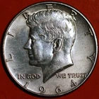 1964 United States 1/2 Dollar Kennedy Half Dollar KM# 202