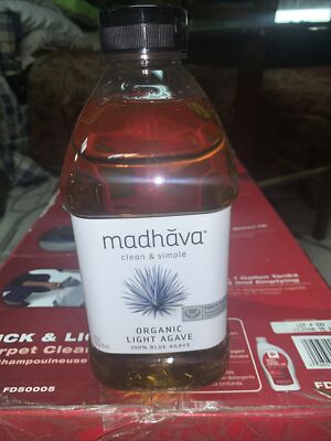 Madhava Organic Light Agave, 100% Blue Agave Sweetener Sugar Substitute, 46 oz