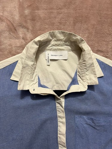 Derek Lam Women’s Crosby Hi Low Shirt Dress Button Up Long Sleeve Sz 10 - Picture 7 of 13