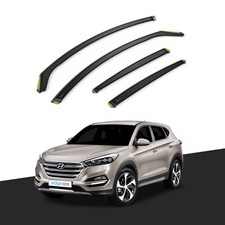 HYUNDAI TUCSON MK3 2015-2020 5 Door SUV Wind Deflectors 4pc Tinted