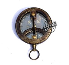 Vintage Small Pocket Working Sundial Brass Compass Gift/Decor Vintage Naut