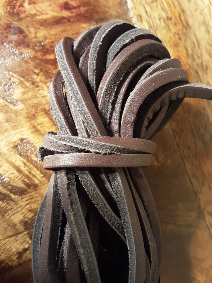 NUEVO Juego de cordones de cuero para botas en marrón  Foto 2 de 3