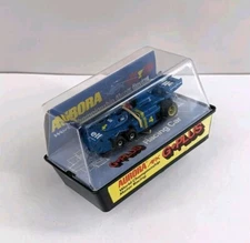 Rare Vintage Aurora A/FX G + Plus Tyrell Elf Six Wheeler #4 Slot Car Blue 1738
