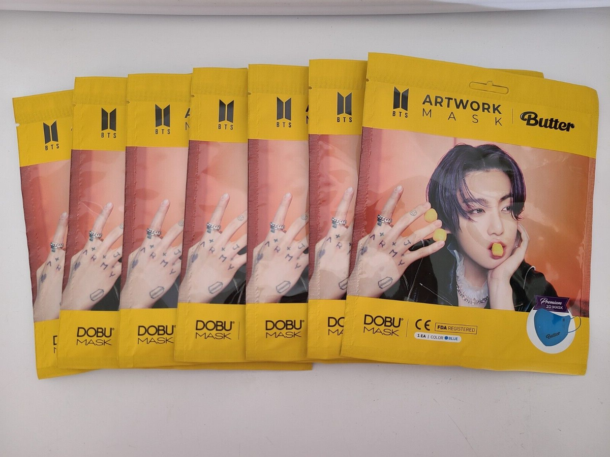 Set of 7: BTS JungKook Artwork Dobu Mask Butter Version Limited