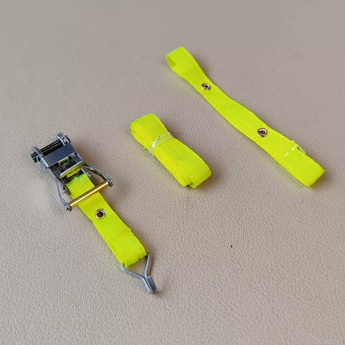E-track Ratchet Tie Down Strap for 1:14 1:10 RC Crawler Car Trailers Trucks Vans - Picture 13 of 31