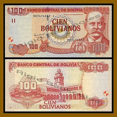 BOLIVIA 100 BOLIVIANOS P-226 2001 F SERIES UNIVERSITY UNC LATINO MONEY BANK NOTE