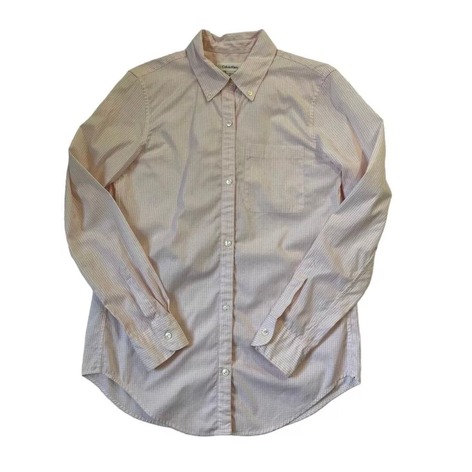 Calvin Klein Pink & White Basic Button Down Shirt… - image 5