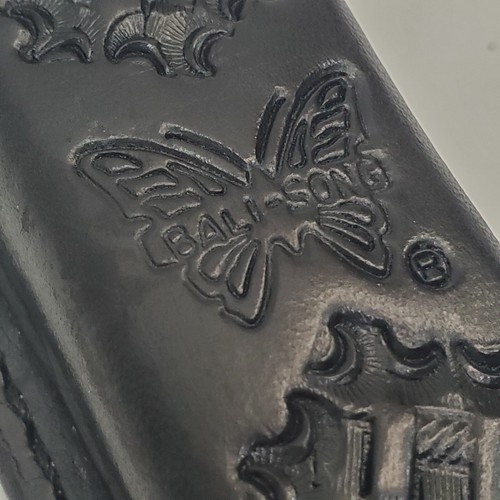 Benchmade Bali-Song Tooled Hard Leather Pouch For 4" Bladed Jody Samsons - Picture 3 of 16