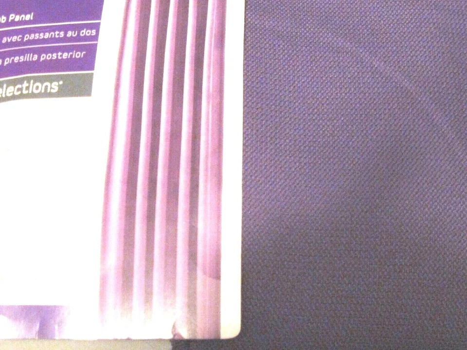 Style Selections Drape Panel ADRIAN Purple  Back Tab Curtain  48 x 84L  NIP - Image 2 of 2