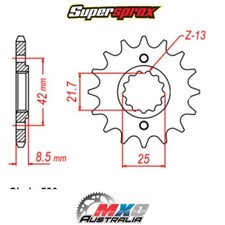 Supersprox Front Sprocket 13T for Kawasaki GPZ550 1984-1992 >520