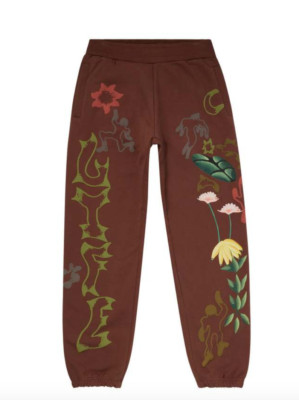 MARKET Life Cycle Men Pants Acorn Brown Sweatpants Joggers Size LARGE