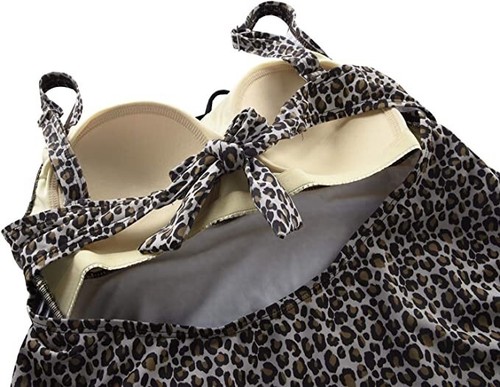 Septangle Women Plus Size Bathing Suits Paisley Print Two Piece Swimsuit Tankini - Picture 6 of 6