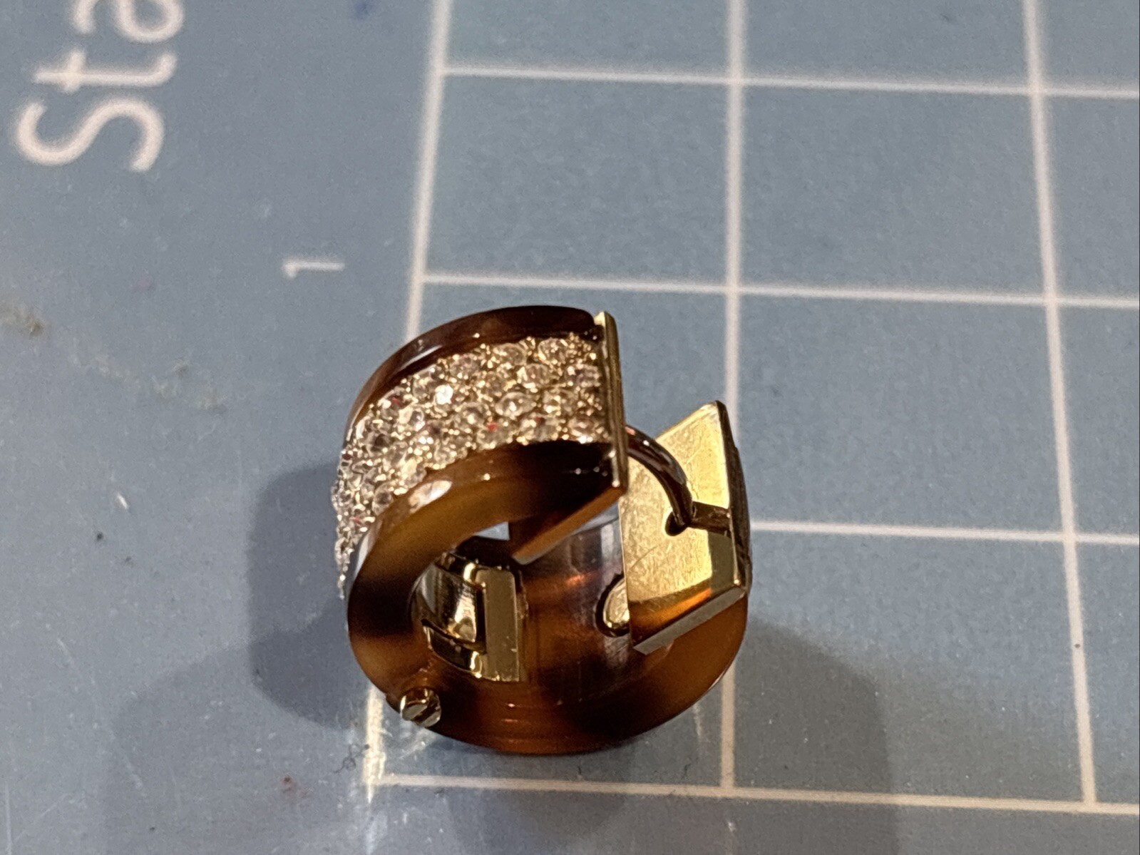 Michael Kors Tortoise Shell Clear Rhinestone Hug … - image 12