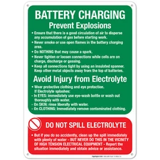 Battery Charging Sign,
