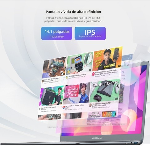 Notebook PC Teclast F7 PLUS 3 display 14.1 pollici 256GB SSD 8GB RAM UHD graphic - Afbeelding 4 van 12