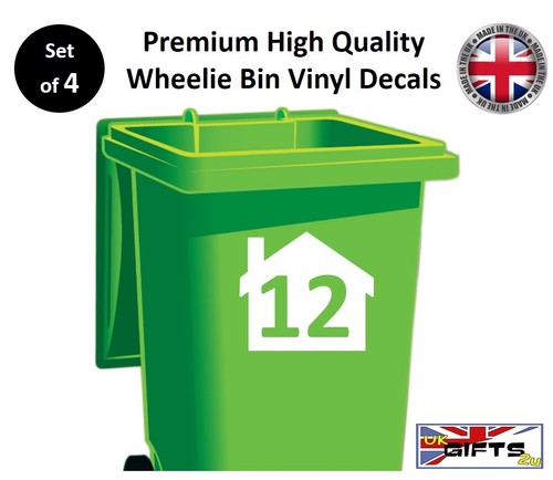 Numero Di Strada Personalizzato Wheelie Bin Spazzatura - Foto 9