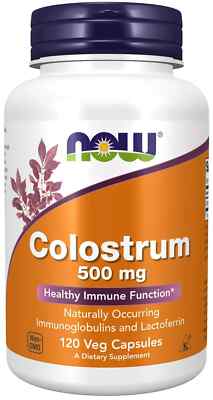 Now Foods Kolostrum 500mg 120 vegetarische Kapseln, Unterstützung des Immunsystems
