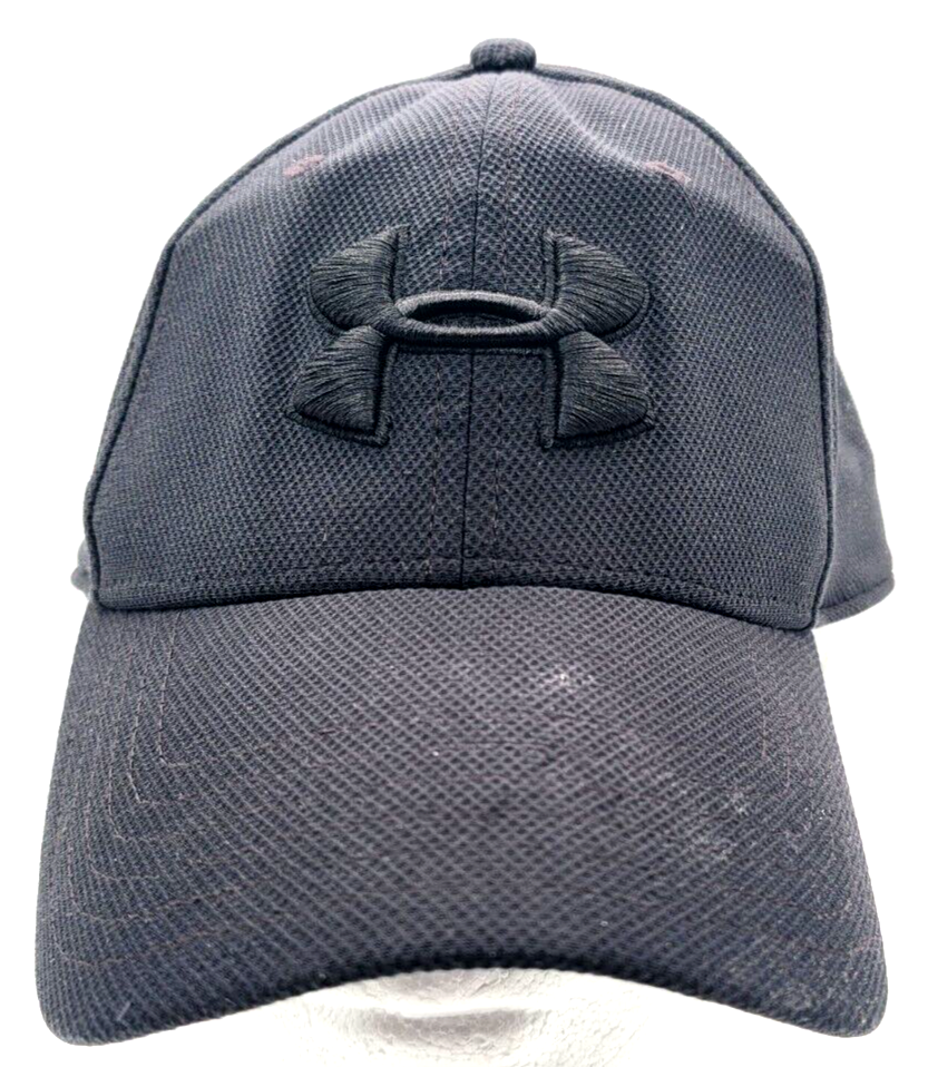 UNDER ARMOUR BLITZING CAP HAT FITTED SIZE L/XL MEN'S BLACK BIG LOGO