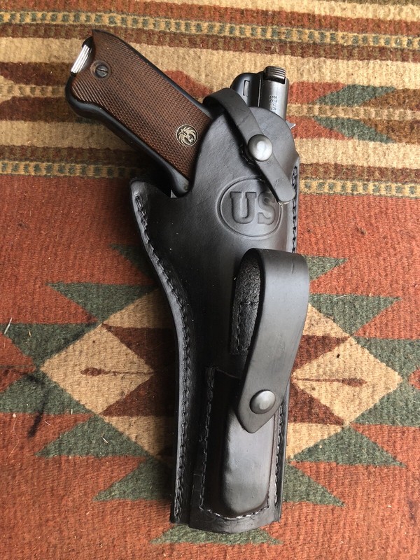 Black Leather Holster w/ Mag Pouch for 6" w US Fits Ruger Mk I II III IV 2 3 4